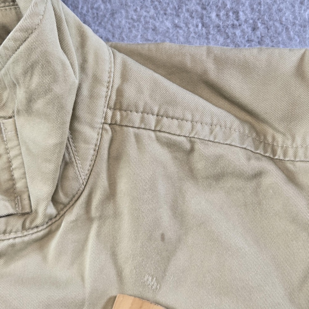 Vintage Lauren Ralph Lauren Jacket Womens M Beige Cotton Twill Military Zip - Picture 9 of 16